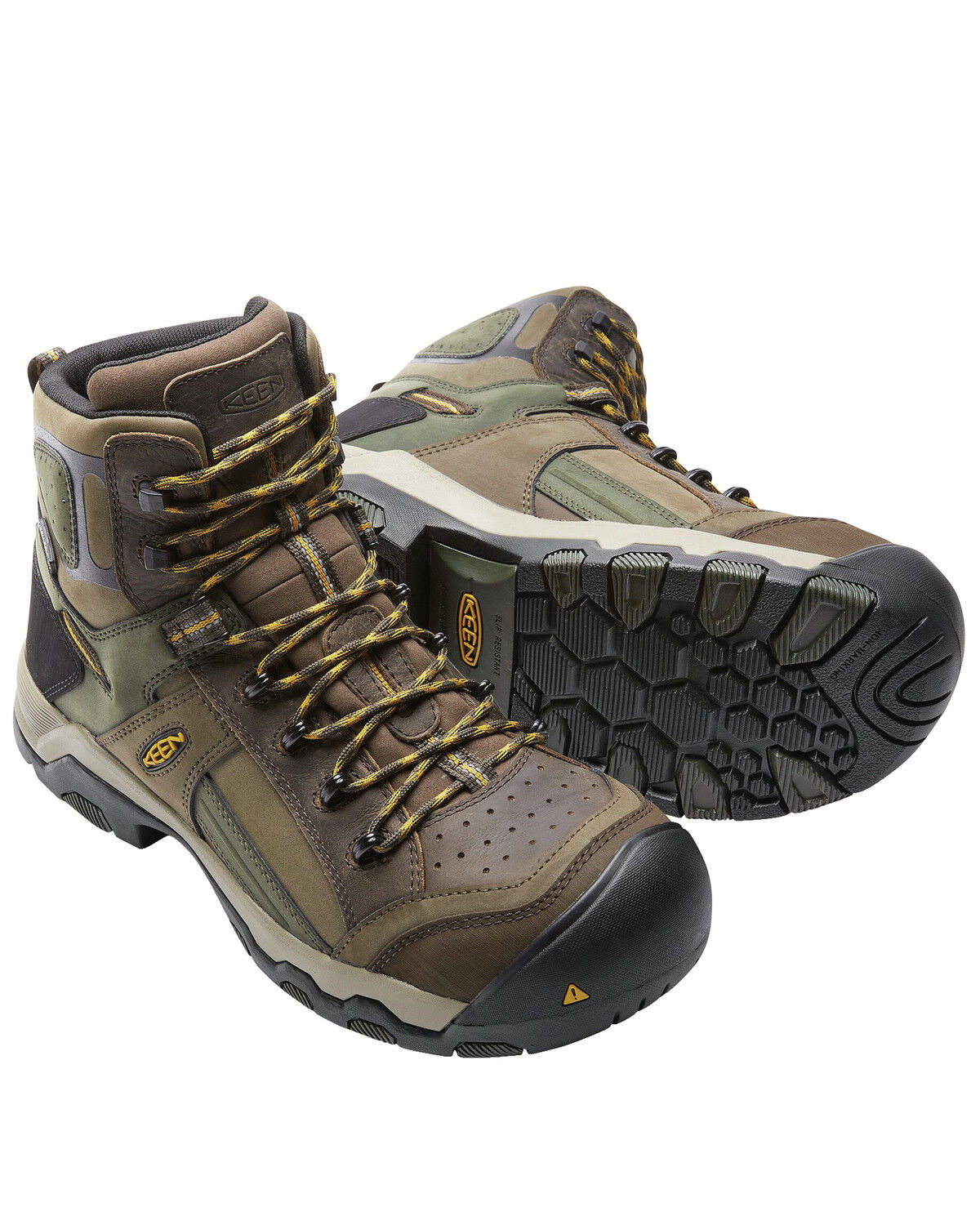 Image #5 - Keen Men's Davenport Waterproof Work Boots - Composite Toe, Brown, hi-res