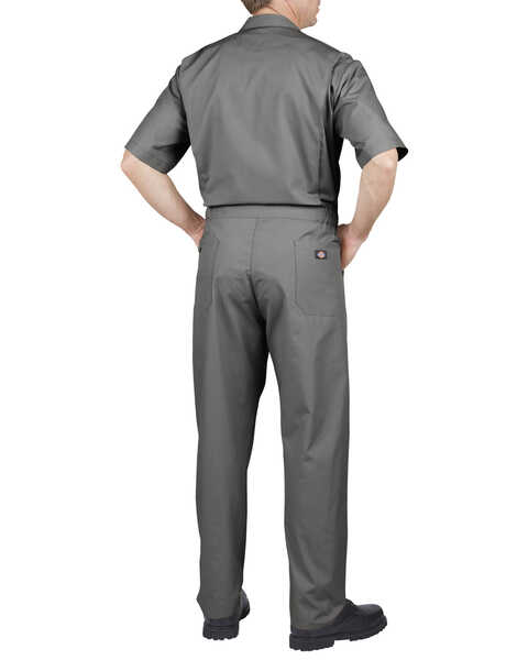 Image #2 - Dickies Short Sleeve Work Coveralls - Big & Tall, Grey, hi-res