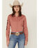 Image #1 - Ariat Women's Printed Team Kirby Long Sleeve Button-Down Western Shirt, Blush, hi-res