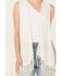 Miss Me Women's Lace Fringe Hem Vest, Oatmeal, hi-res