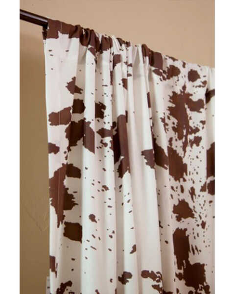 Image #3 - Wrangler Cowhide Curtain Panels, Brown, hi-res