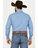 Ely Walker Men's Geo Print Long Sleeve Pearl Snap Western Shirt - Big , Blue, hi-res