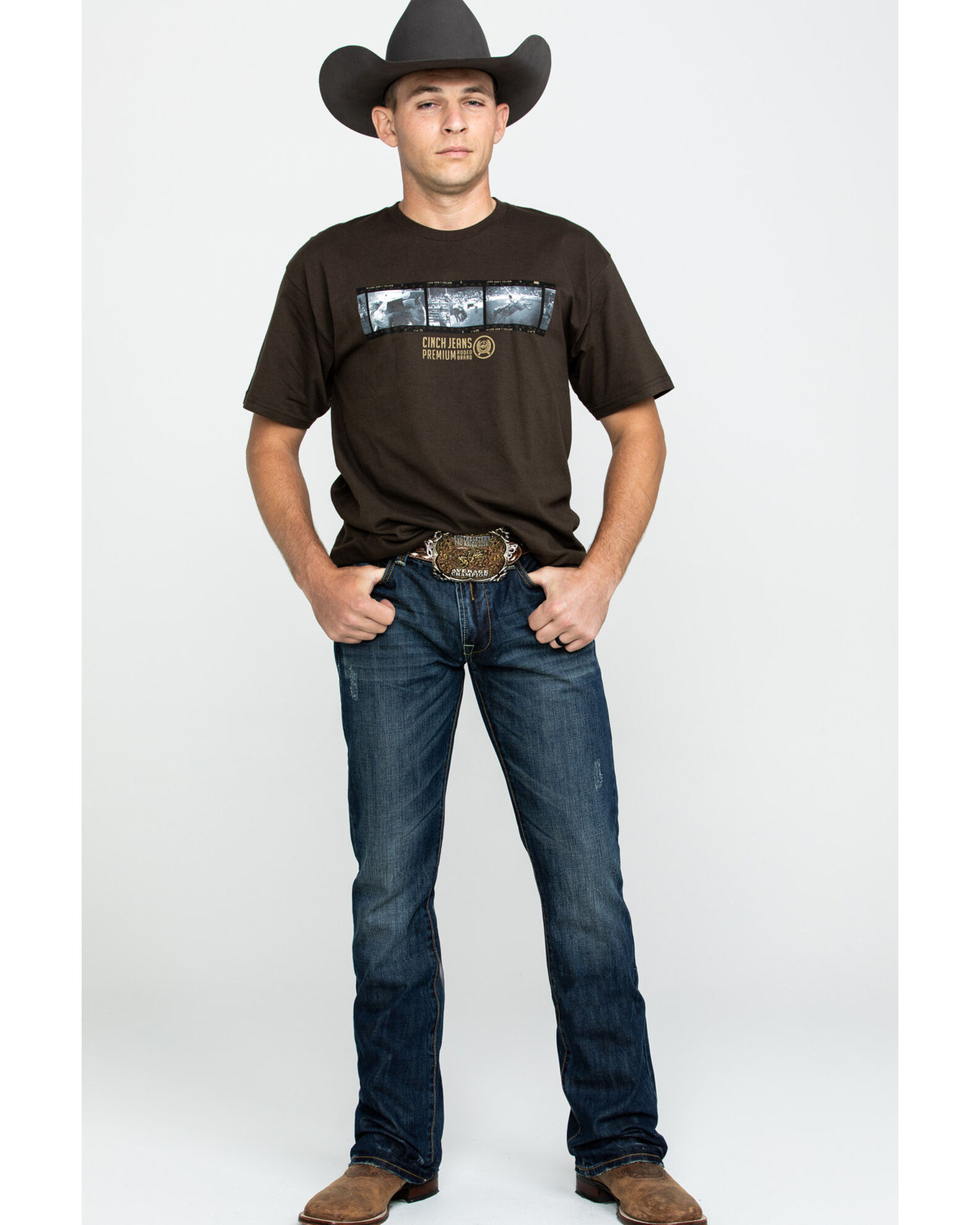 Image #7 - Stetson Rock Fit X Stitched Jeans, Dark Stone, hi-res