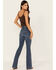 Shyanne Women's Oleander High Rise Bootcut Jeans, Medium Blue, hi-res