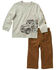 Carhartt Toddler Boys' Dump Truck Logo Graphic Long Sleeve T-Shirt & Pants Set - 2-Piece, Brown, hi-res