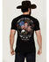 Image #1 - Howitzer Men's Patriot Eagle Short Sleeve Graphic T-Shirt, Black, hi-res