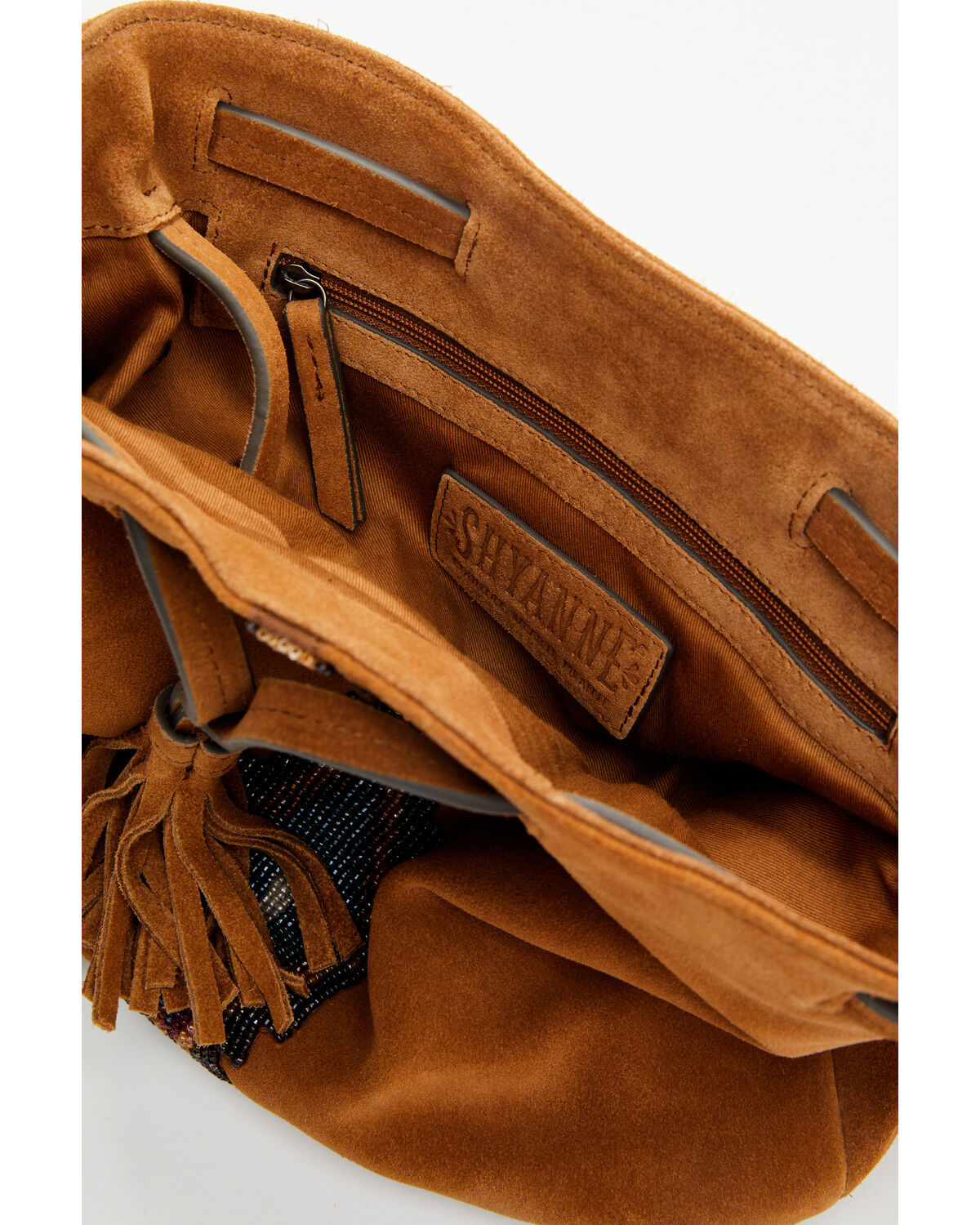 Image #4 - Shyanne Women's Sierra Suede Bucket Handbag, Brown, hi-res