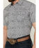 Image #3 - Cody James Men's Graffiti Floral Print Short Sleeve Snap Western Shirt - Tall , Ivory, hi-res