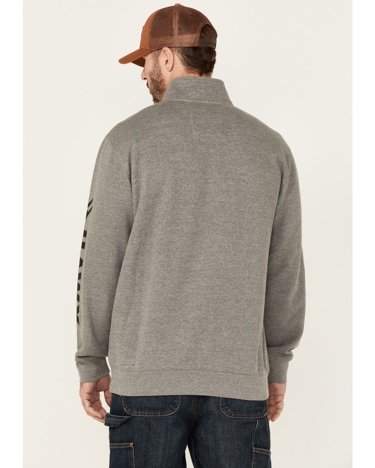 Image #4 - Hawx Men's Charcoal Primo 1/4 Zip Work Fleece Pullover, Charcoal, hi-res