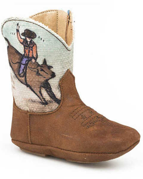 Image #1 - Roper Infant Boys' Bull Rider Poppet Boots, Brown, hi-res
