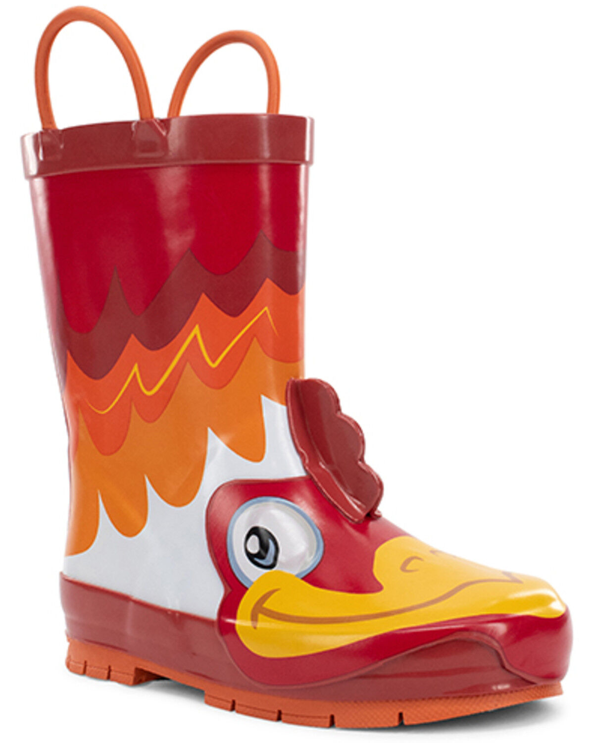 Image #1 - Western Chief Boys' Ritz Rooster Rain Boots, Red, hi-res