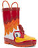 Image #1 - Western Chief Boys' Ritz Rooster Rain Boots, Red, hi-res