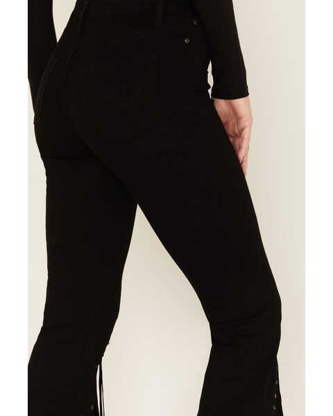 Image #4 - Idyllwind Women's Fringe & Embellished High Risin' Stretch Flare Jeans, Black, hi-res