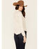 Image #3 - Shyanne Women's Plaid Print Long Sleeve Button-Down Shirt, Ivory, hi-res