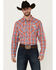 Image #1 - Wrangler Men's Logo Plaid Print Long Sleeve Snap Western Shirt, Red, hi-res