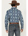 Image #4 - Wrangler Men's Checotah Southwestern Print Long Sleeve Snap Western Shirt, Blue, hi-res