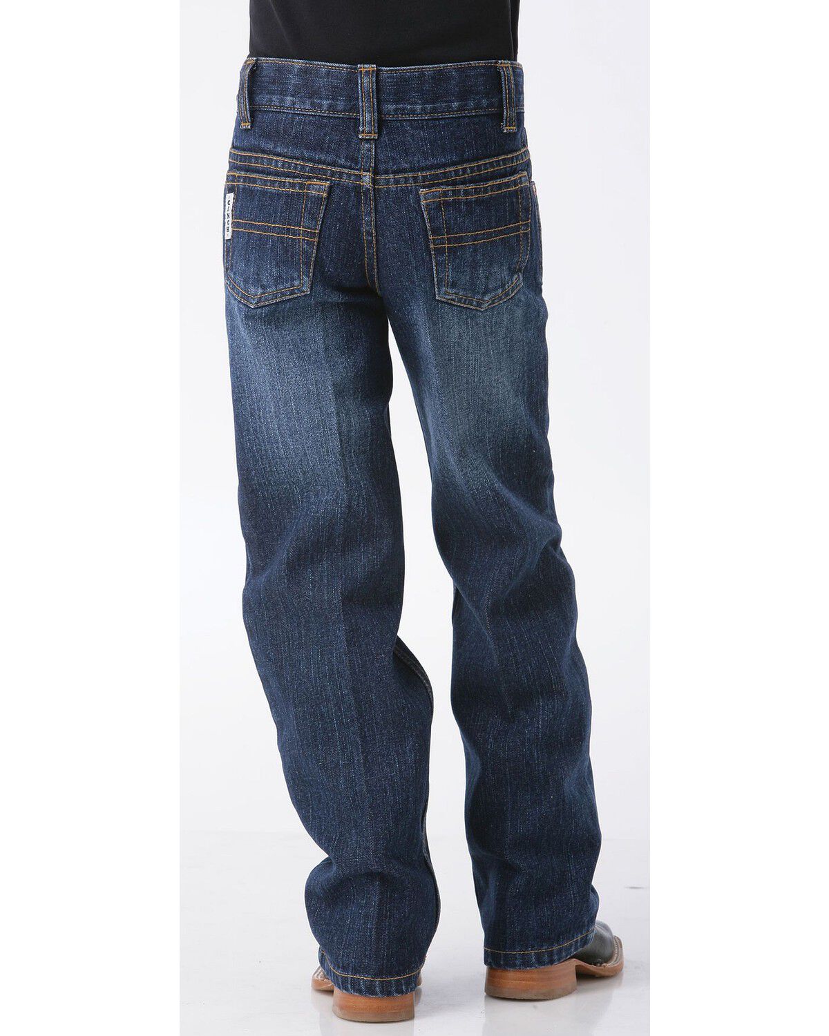 Image #1 - Cinch Boys' White Label Demin Straight Leg Denim Jeans, Denim, hi-res