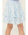 Image #2 - Trixxi Girls' Floral Print Ruffle Skirt, Blue, hi-res