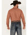 Image #4 - Ariat Men's Team Webster Geo Print Long Sleeve Button-Down Western Shirt, Orange, hi-res