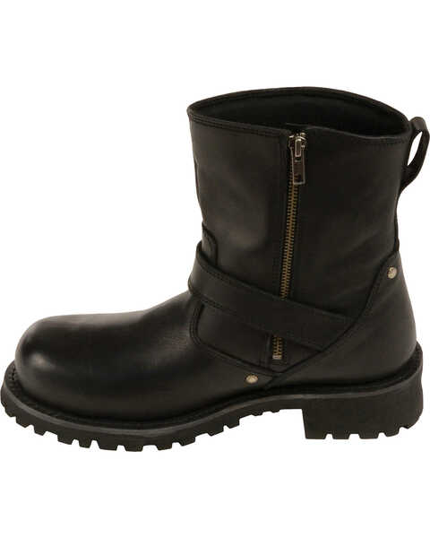 Image #3 - Milwaukee Leather Men's 6" Classic Engineer Boots - Round Toe - Wide, Black, hi-res