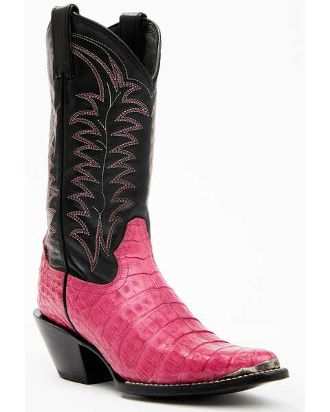 Idyllwind Women's All In Exotic Caiman Western Boots - Pointed Toe, Fuchsia, hi-res