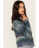 Image #2 - Cleo + Wolf Women's Turtle Neck Sweater, Blue, hi-res