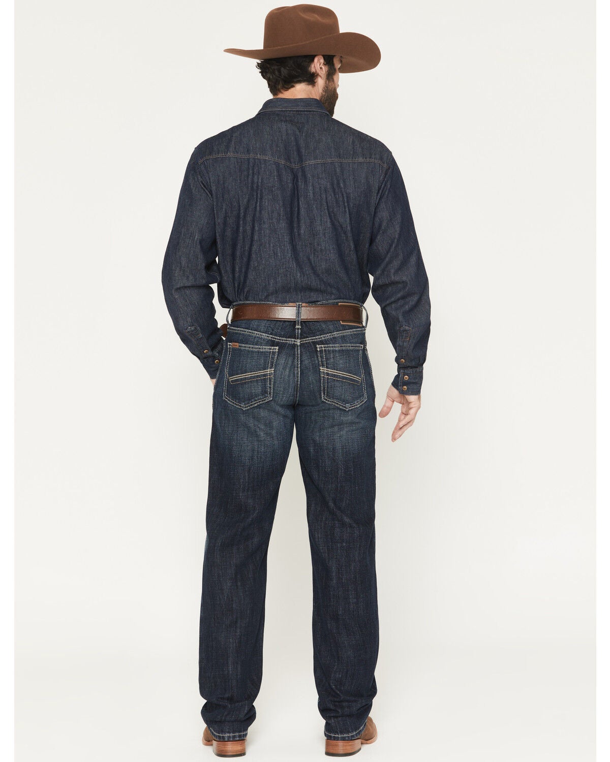 Image #3 - Ariat Men's M2 Declan Dark Wash Relaxed Bootcut Denim Jeans - Big, Dark Wash, hi-res