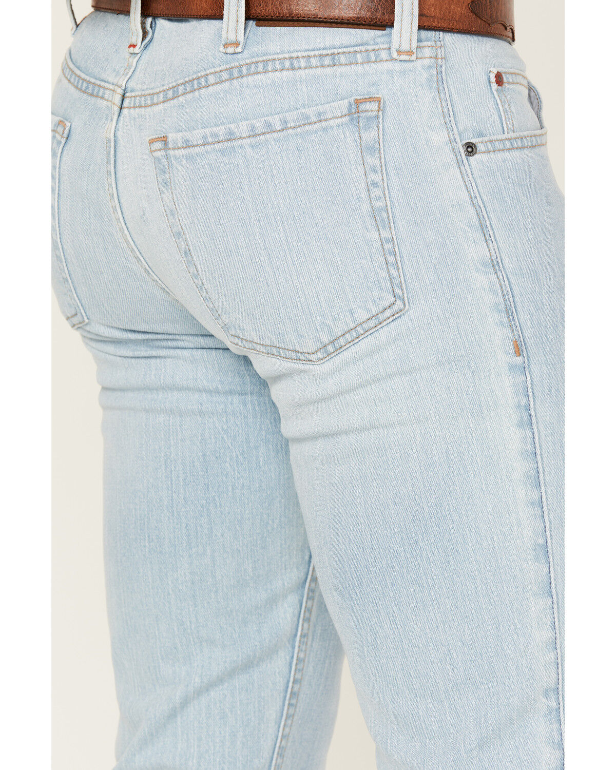 Image #4 - Justin Men's J1 Original Light Wash Modern Slim Straight Stretch Denim Jeans, Light Wash, hi-res