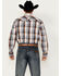 Image #4 - Cowboy Hardware Men's Hermosillo Gradient Plaid Print Long Sleeve Pearl Snap Western Shirt, Navy, hi-res