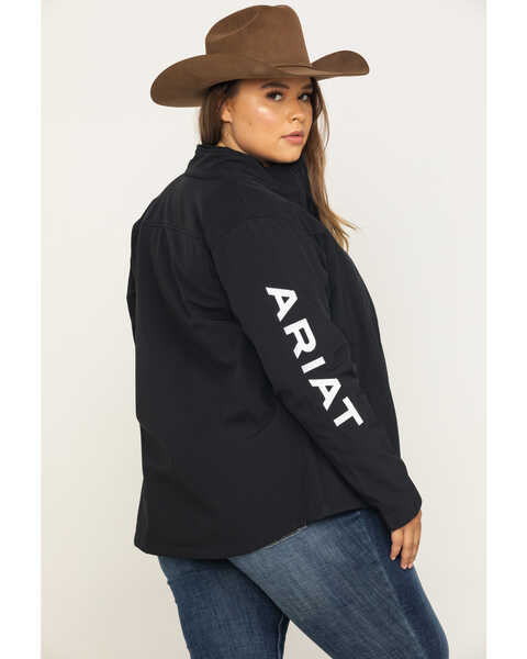 Image #2 - Ariat Women's Softshell Team Jacket  - Plus, Black, hi-res