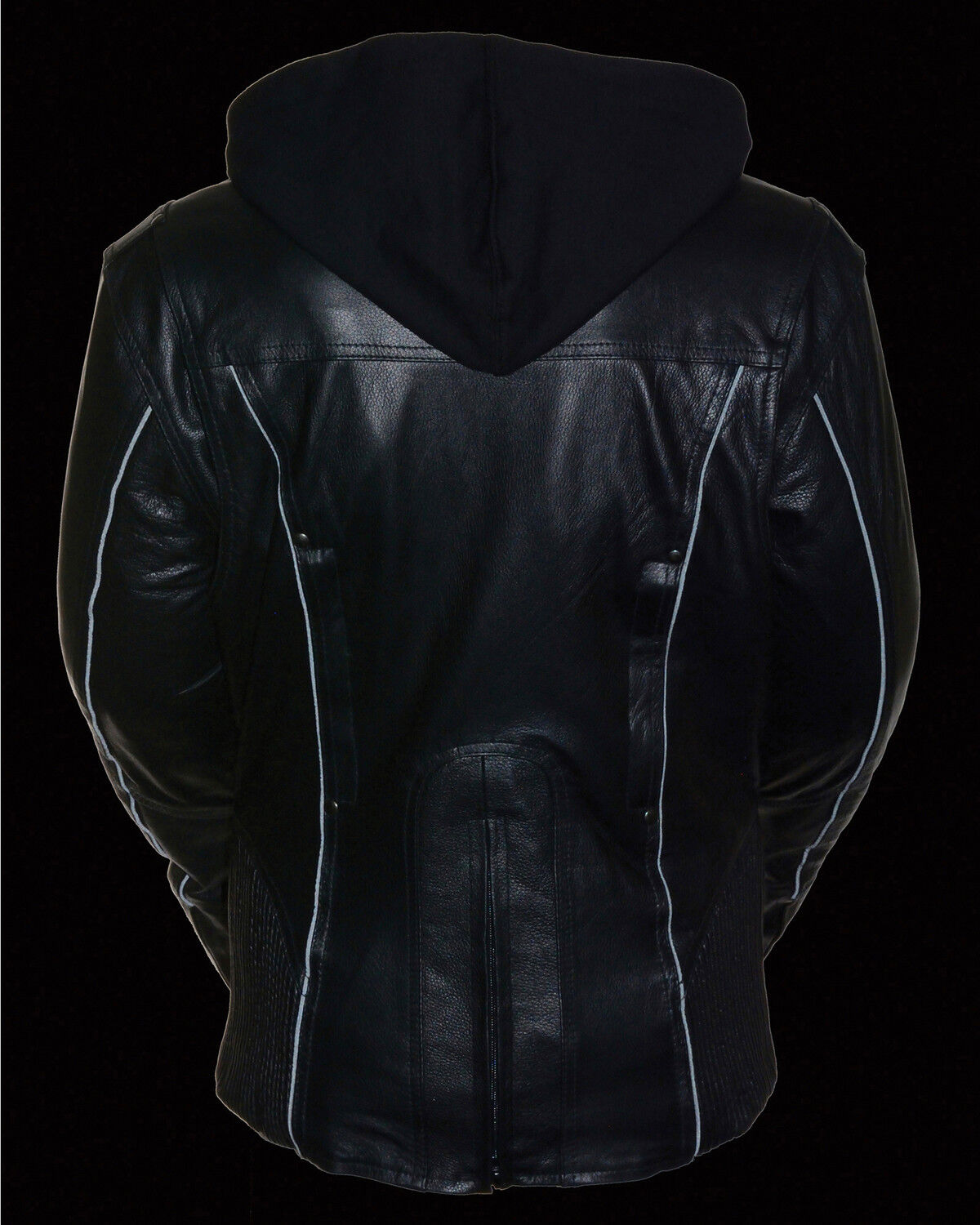 Image #5 - Milwaukee Leather Women's 3/4 Leather Jacket With Reflective Tribal Detail - 4X, , hi-res
