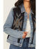 Image #4 - Idyllwind Women's Mallard Denim and Blanket Mix Jacket, Medium Wash, hi-res