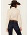 Image #4 - Wrangler Retro Women's Plaid Print Long Sleeve Pearl Snap Western Shirt , Cream, hi-res