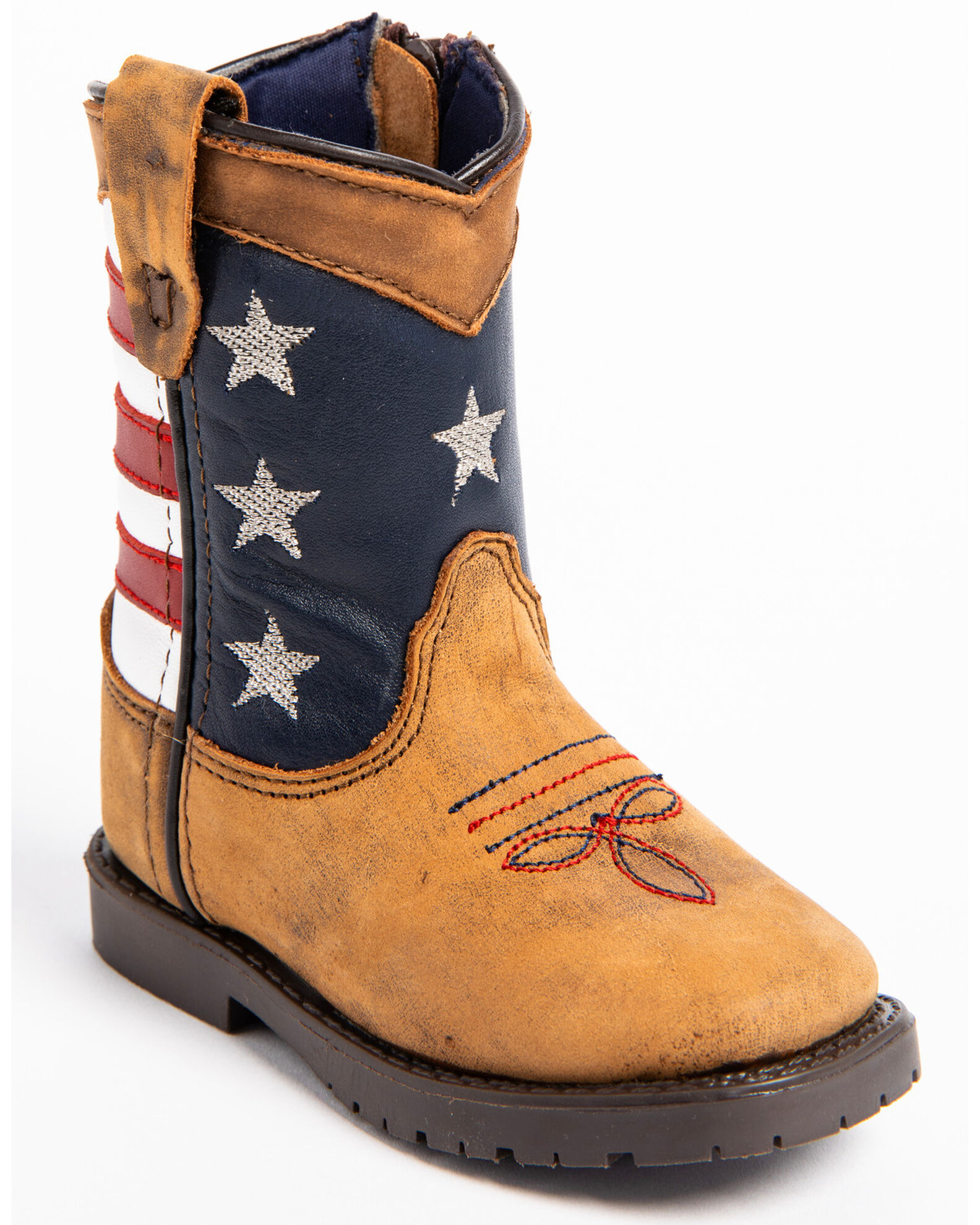 Cody James Toddler Boys USA Flag Western Boots Broad Square Toe Sheplers