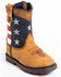Image #1 - Cody James Toddler Boys' USA Flag Western Boots - Broad Square Toe, Brown, hi-res