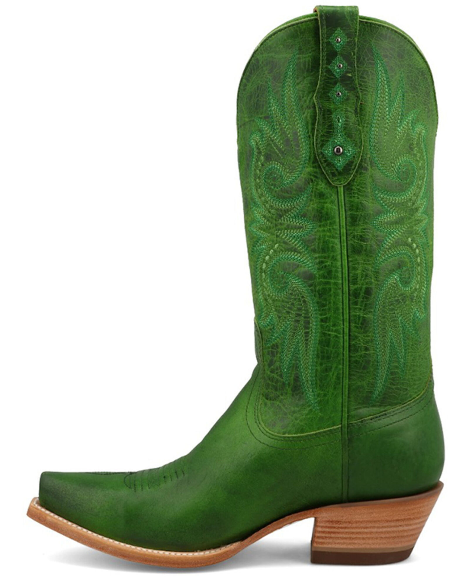 Image #3 - Black Star Women's Paradise Western Boot - Snip Toe, Green, hi-res