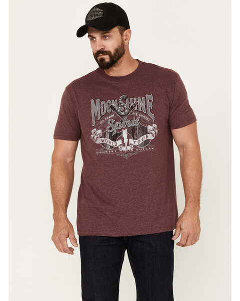 Image #1 - Moonshine Spirit Men's World Tour Short Sleeve Graphic T-Shirt, Purple, hi-res