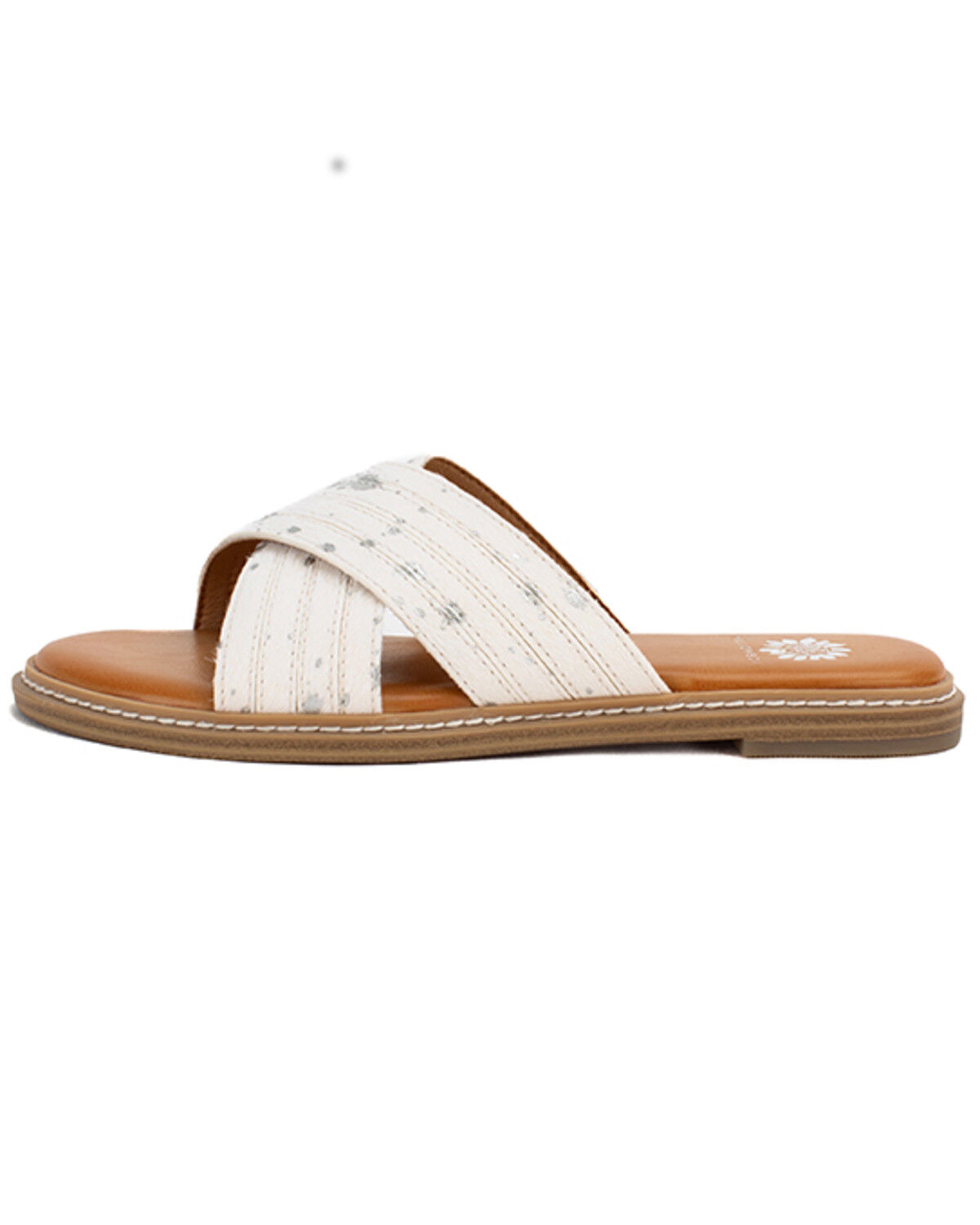 Image #3 - Yellow Box Women's Linta Crossband Slide Sandals, Silver, hi-res