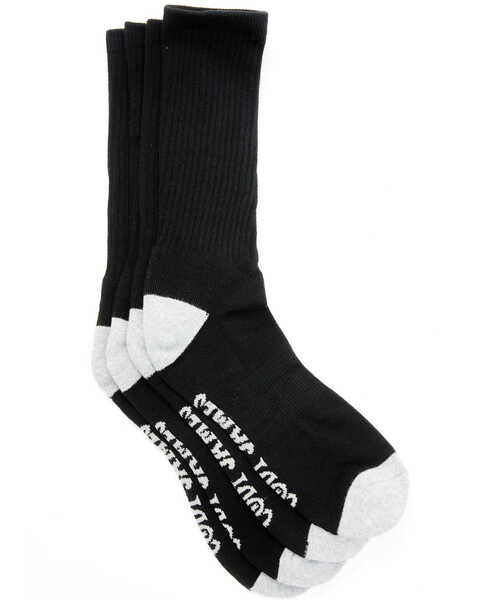 Image #1 - Cody James Men's Crew Socks With Moisture Management - 2 Pack, Black, hi-res
