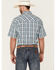 Wrangler 20X Men's AC Plaid Snap Western Shirt , Blue, hi-res