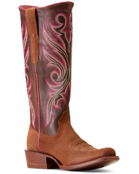 Image #1 - Ariat Women's Futurity Starlight Western Boots - Square Toe, Brown, hi-res
