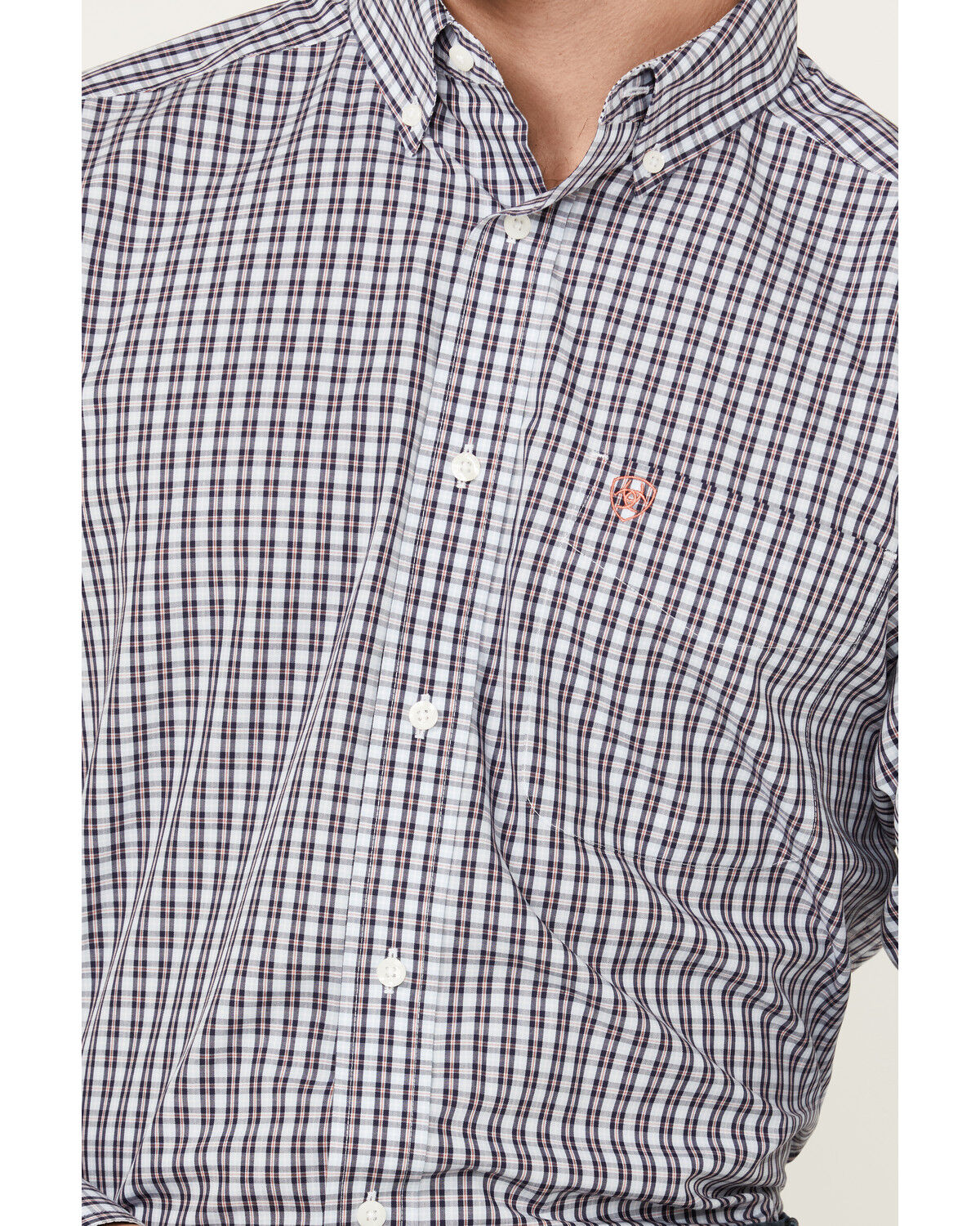 Image #3 - Ariat Men's Walker Plaid Print Long Sleeve Button-Down Western Shirt, Blue, hi-res