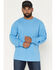 Image #1 - Carhartt Men's Loose Fit Logo Long Sleeve Work T-Shirt, Blue, hi-res