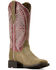 Image #1 - Ariat Women's Round Up Ruidoso Performance Western Boots - Broad Square Toe, Brown, hi-res