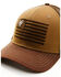 Hawx Men's Flag Baseball Cap , Brown, hi-res