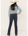 Image #3 - Shyanne Little Girls' Harrah Dark Wash Bootcut Jeans, Dark Wash, hi-res