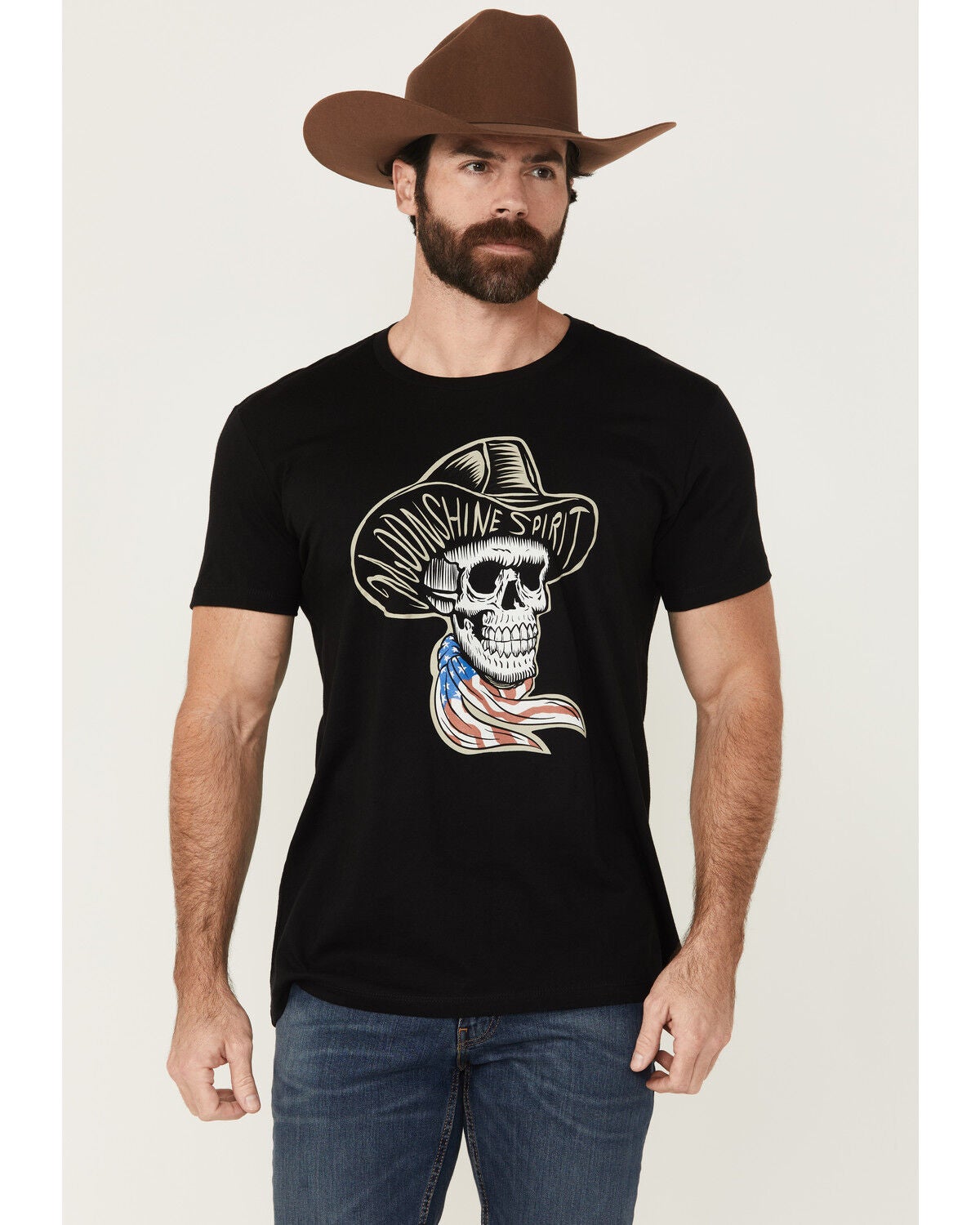 Image #1 - Moonshine Spirit&reg; Men's Old Friend Short Sleeve Graphic T-Shirt, Black, hi-res