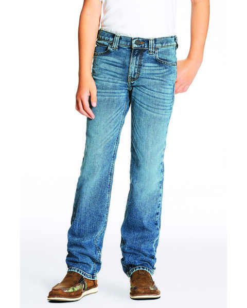 Image #1 - Ariat Boys' B5 Drifter Legacy Denim Slim Straight Jeans , Blue, hi-res