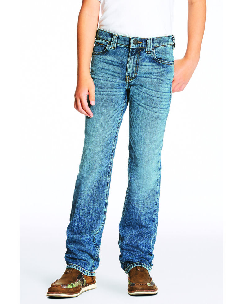 Ariat Boys' B5 Drifter Legacy Denim Slim Straight Jeans , Blue, hi-res