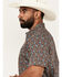 Image #2 - RANK 45&reg; Men's Raflame Geo Print Short Sleeve Button-Down Stretch Western Shirt, Gold, hi-res